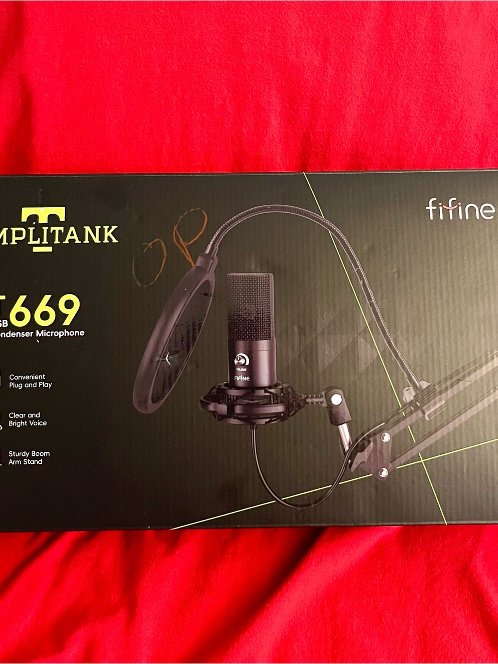 FIFINE T669 USB Condenser Microphone Kit with Boom Arm Stand